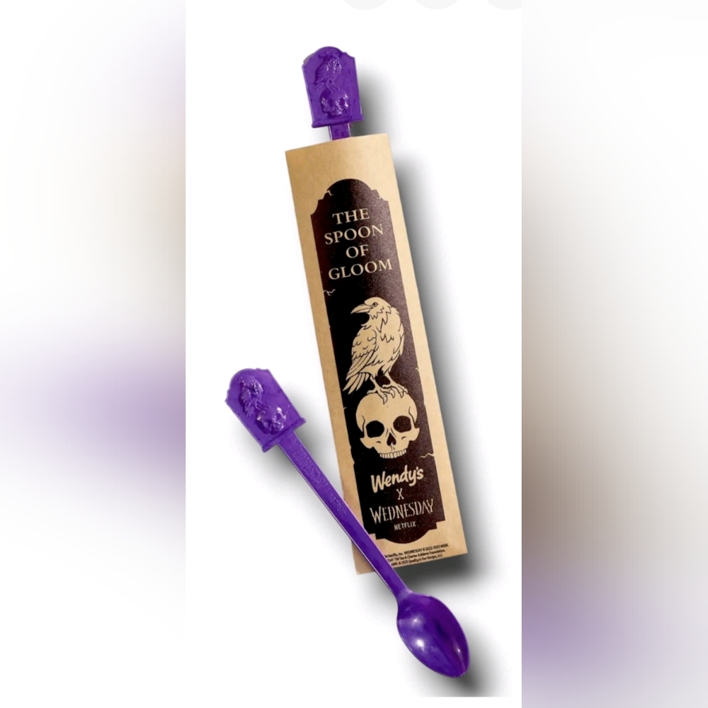 New, Sealed, Wendy's Wednesday Netflix Collaboration Spoon of Gloom
